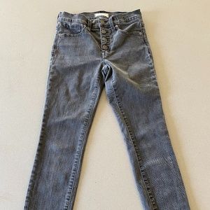 Madewell 9" High Rise Skinny Jeans with Button Fly